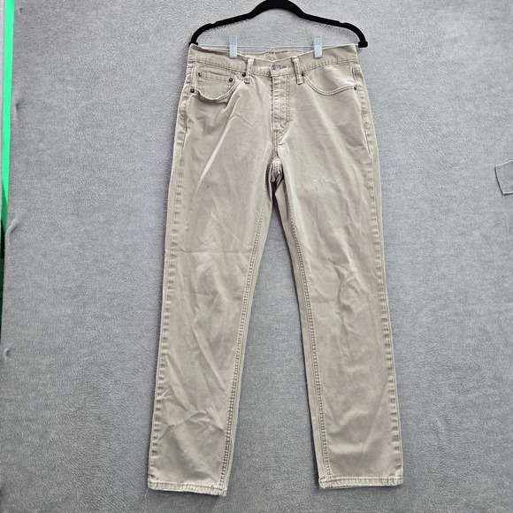 Levi's 541 Men Jeans 31X32 Beige Athletic Taper Twill 29" Inseam Cotton Elastane - Picture 1 of 14